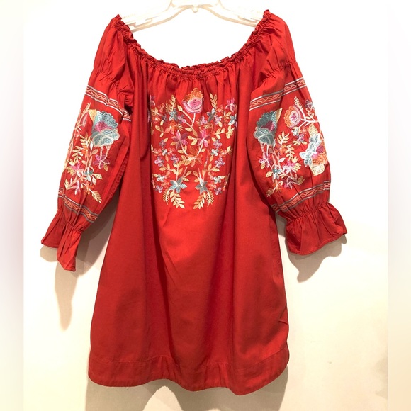 Free People Fleur Du Jour Mini Dress, Size L, Red - Picture 2 of 15